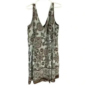 Dress Barn Teal and Brown Dress  Size 20W, Pre-Owned